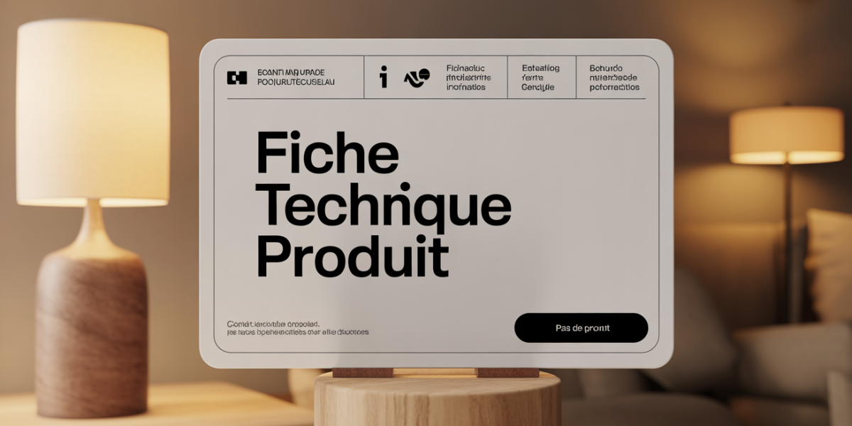 aperçu fiche technique produit tableau icones confiance