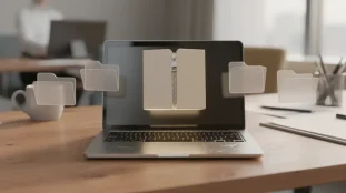 fichier ZIP icone flottant ordinateur