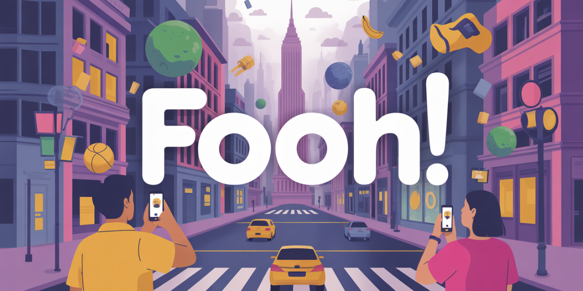 FOOH illustration d'une ville moderne objets 3D marketing digital