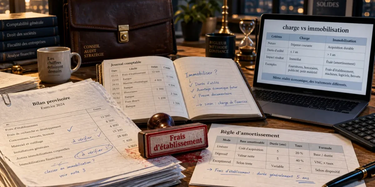 Frais d établissement : déduire ou immobiliser