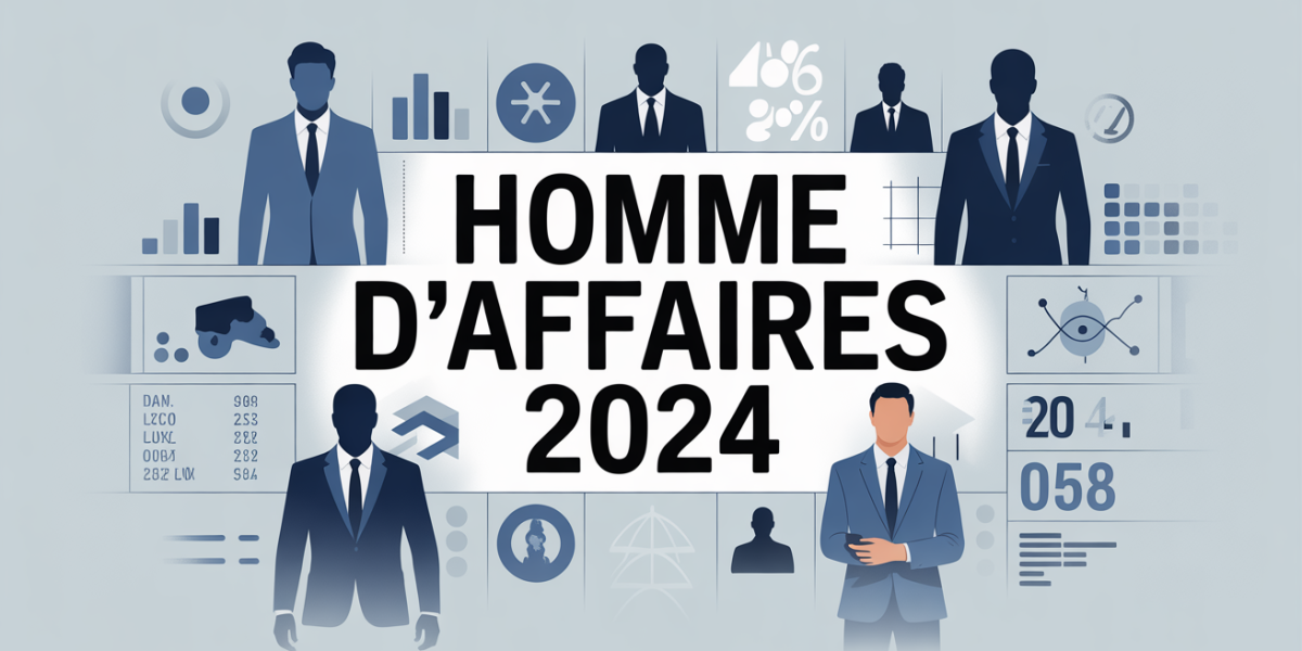 illustration homme d'affaires 2024 chiffres tendances