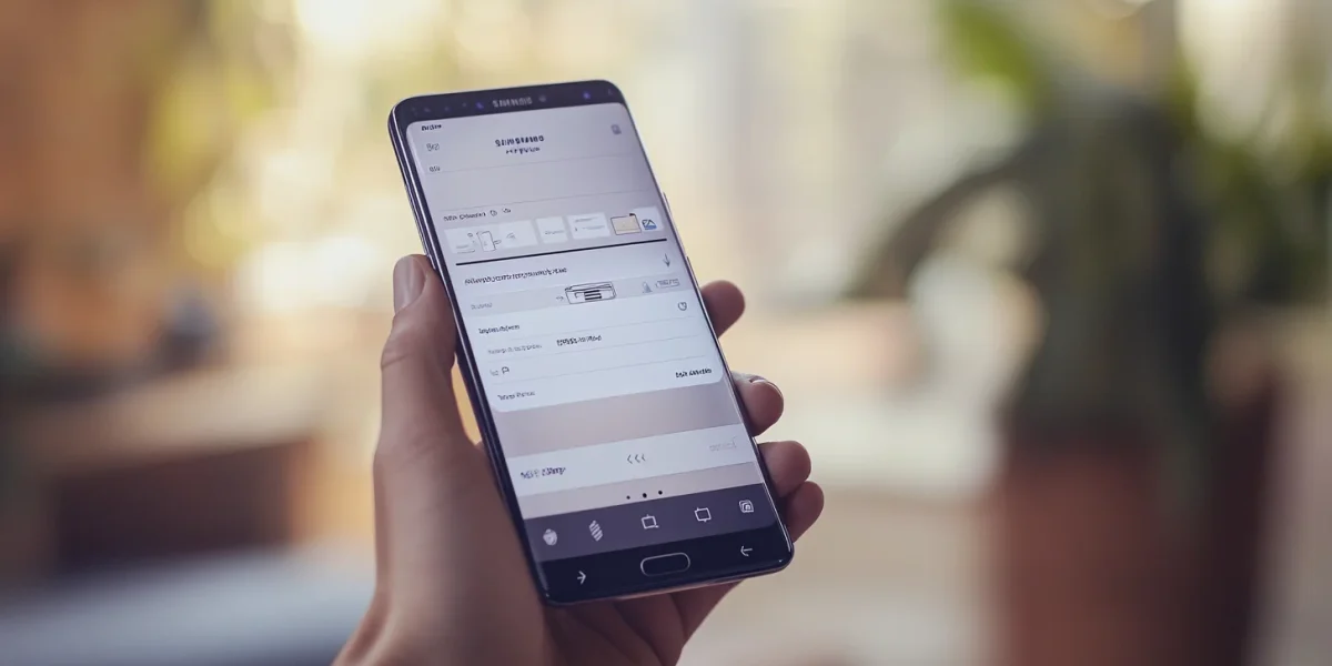 presse-papier Samsung : illustration d'un smartphone Samsung affichant le contenu du presse-papier