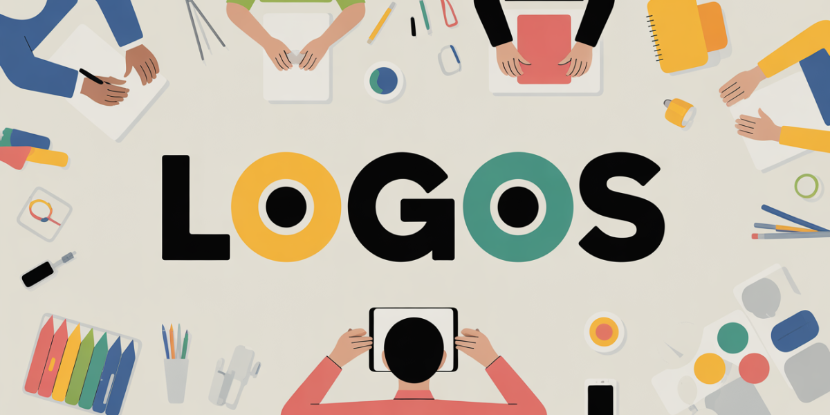 illustration moderne silhouettes créant logos