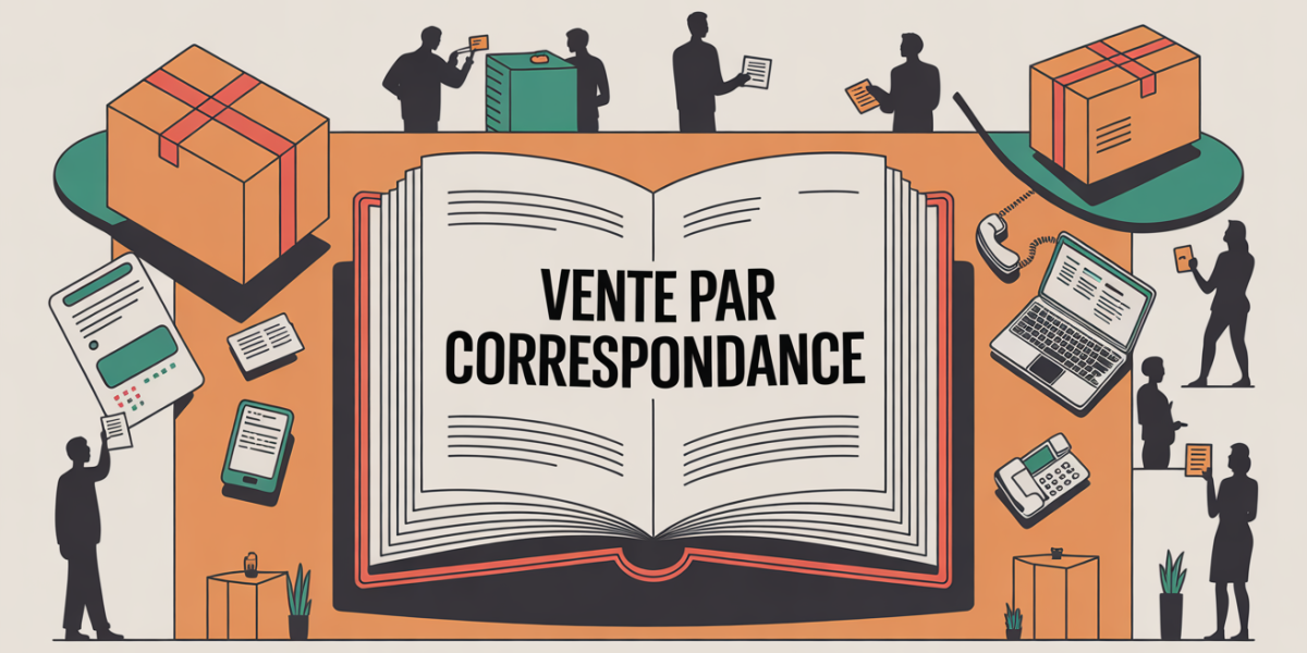 Illustration catalogue VPC, colis, appareils sur table