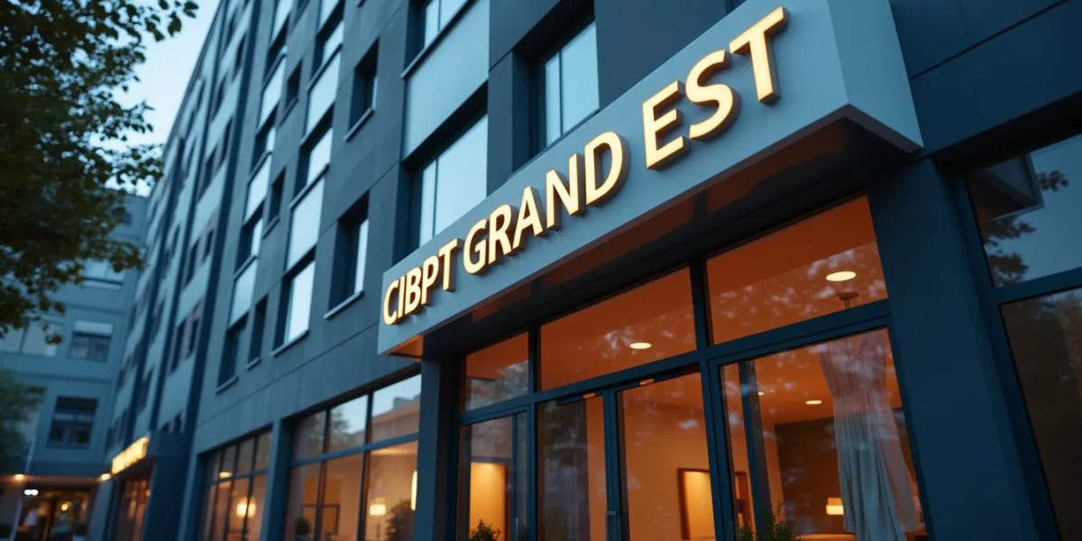 CIBTP Grand Est : bâtiment avec grue et équipements de travaux publics