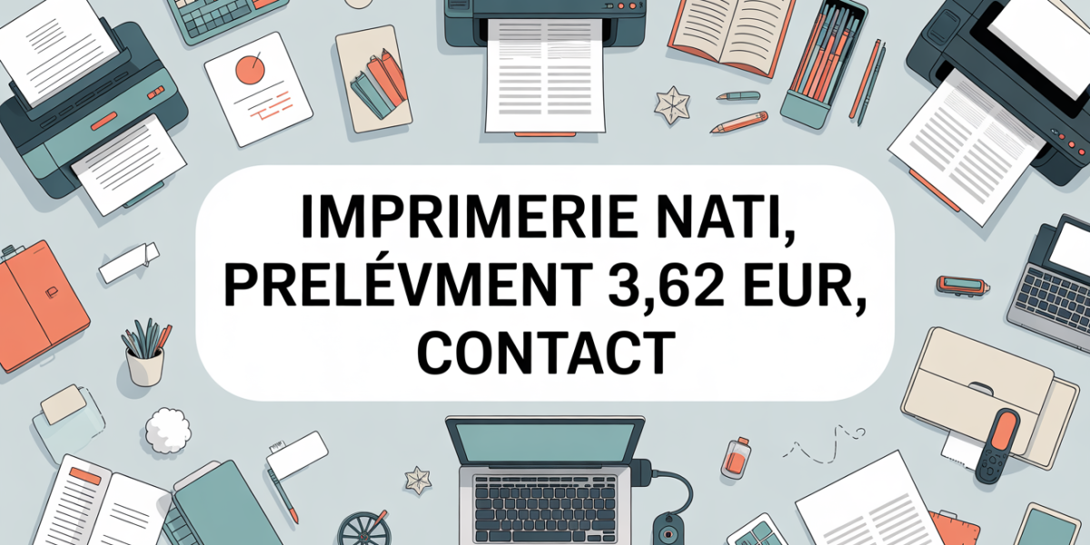 imprimerie nati contact et prelevement bancaire 3.62 eur