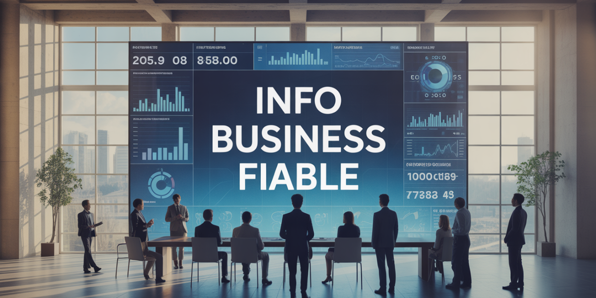 Tableau de bord stylisé mettant en avant info business fiable