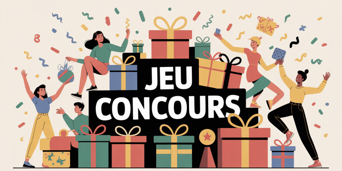 jeu concours biz autour cadeaux silhouettes