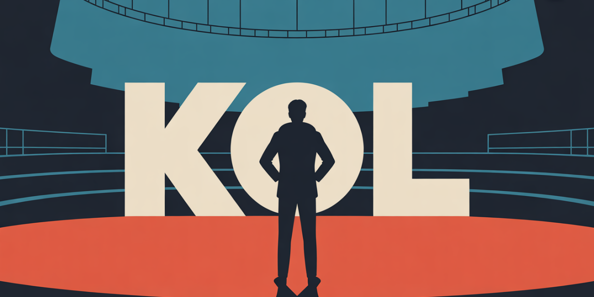 illustration kol debout devant auditoire scene influence professionnelle