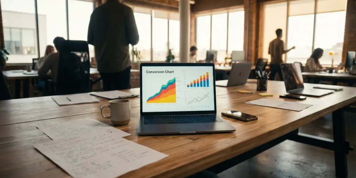 bureau moderne landing page Unbounce ordinateur graphique conversion