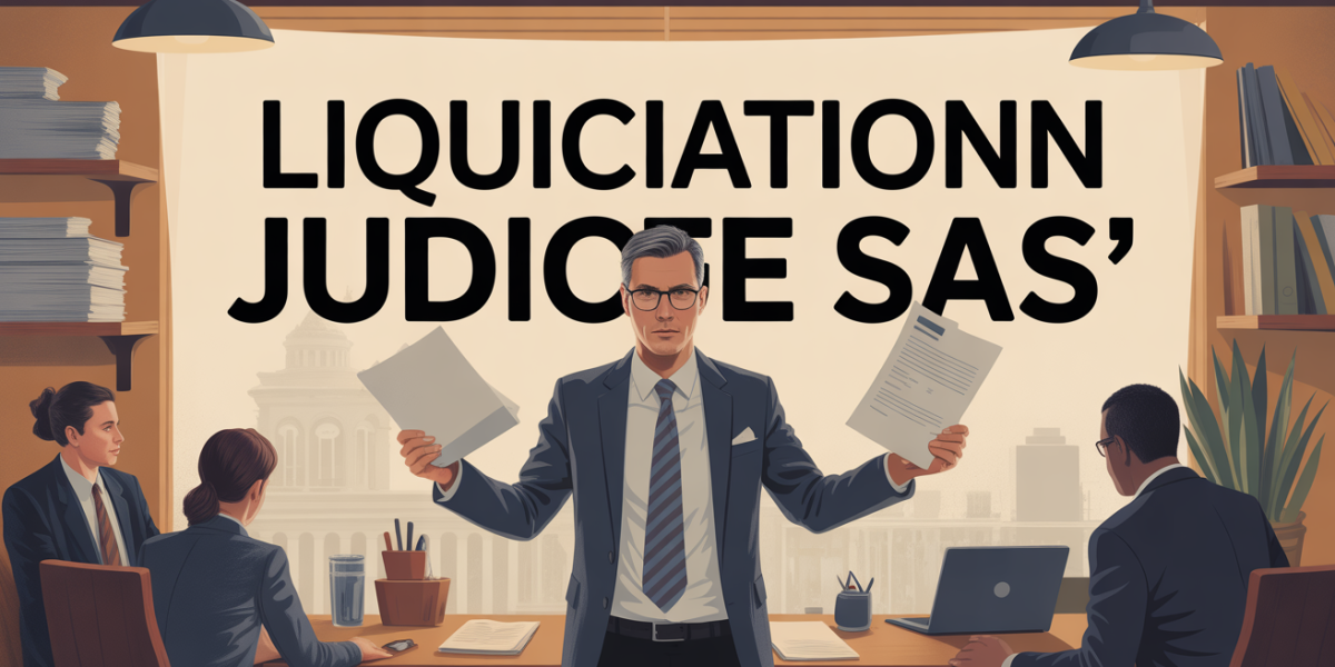 Illustration liquidation judiciaire SAS, gérant face au tribunal