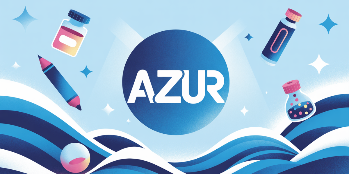 palette azur moderne et créativité logo azur
