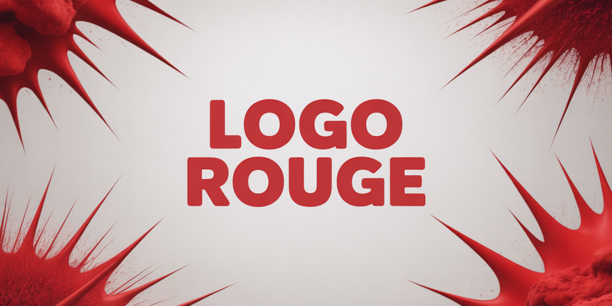 Visuel logo rouge explosion stylisée branding