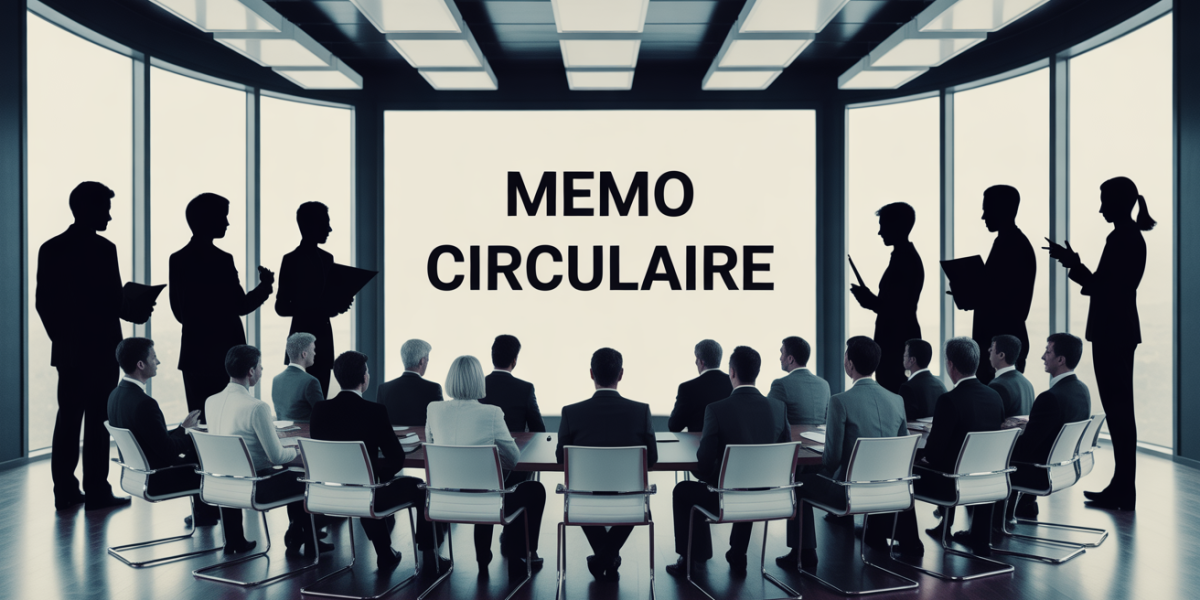 Salle de réunion attentionnée au memo circular