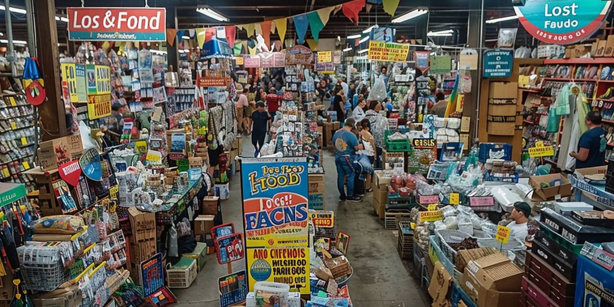 colis perdus : piles de colis non récupérés prêts pour la vente