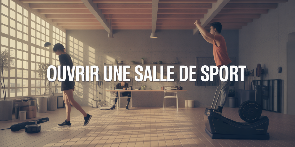 ouvrir une salle de sport, silhouettes entraînement, ambiance dynamique