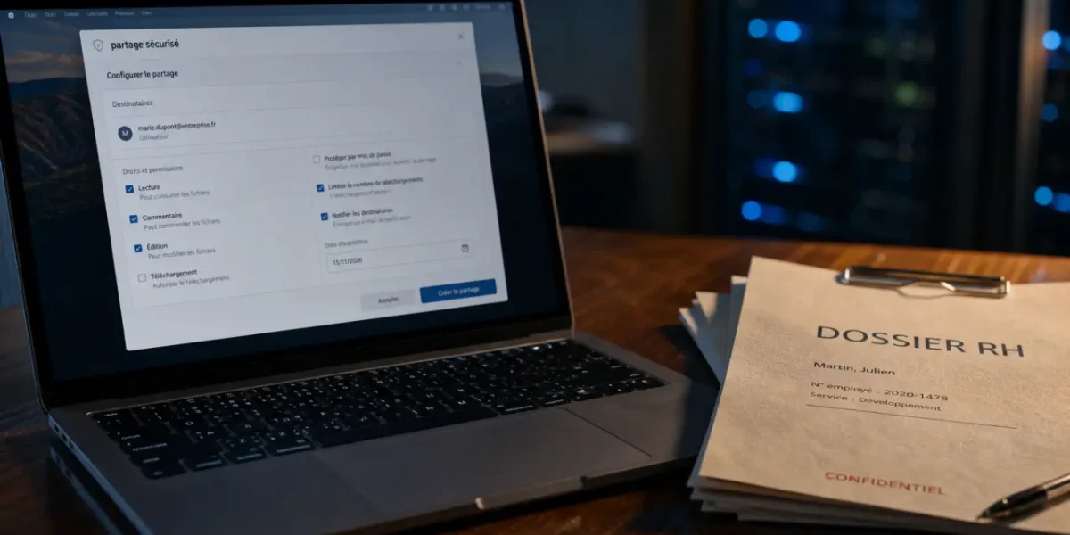 Partage de fichier en ligne sécurisé : chiffrement, accès et expiration