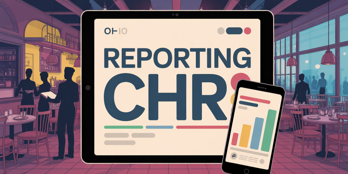 Reporting CHR affiché sur tablette et smartphone dans restaurant