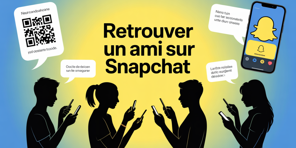 Retrouver un ami sur Snapchat, échange de téléphones QR code