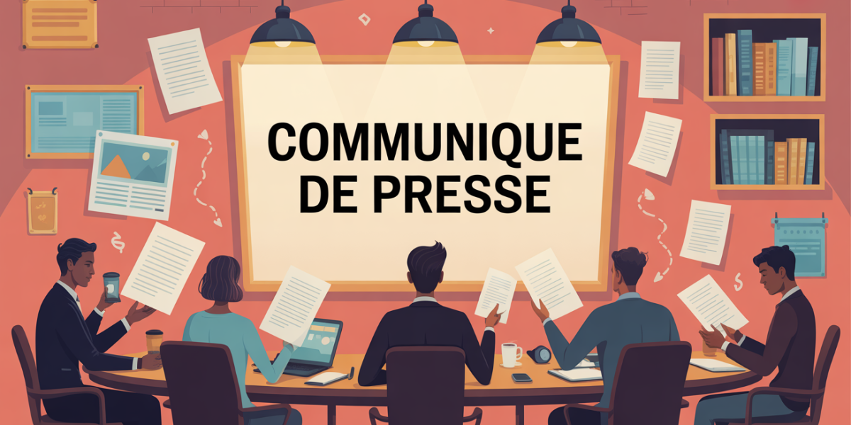 Salle de rédaction brainstorming communiqué de presse