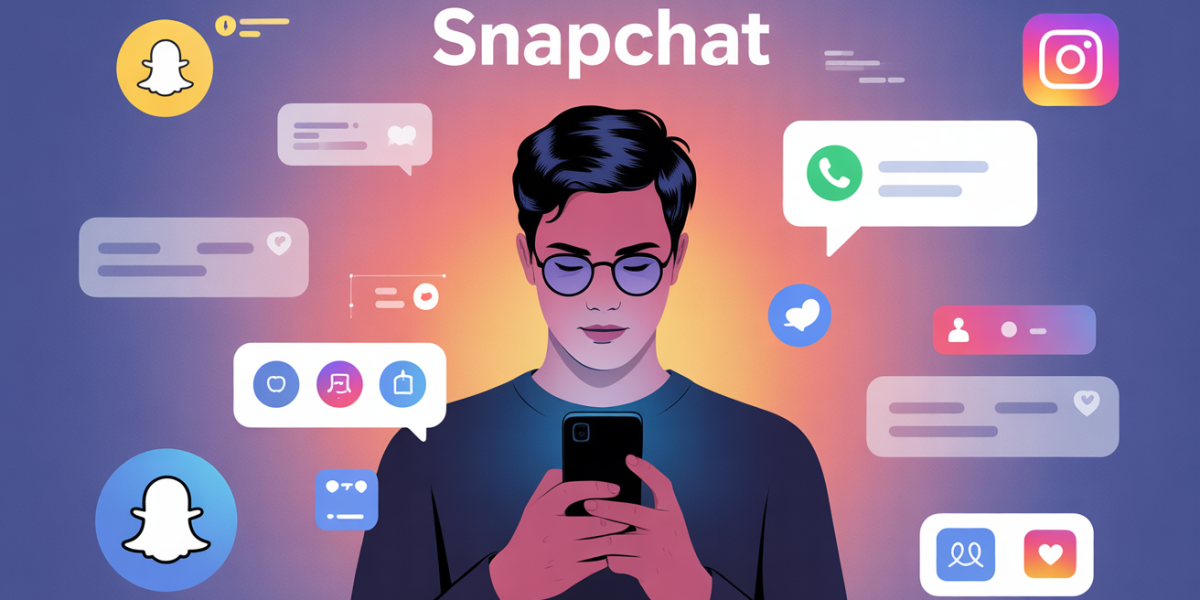 Snapchat profile smartphone reseaux sociaux