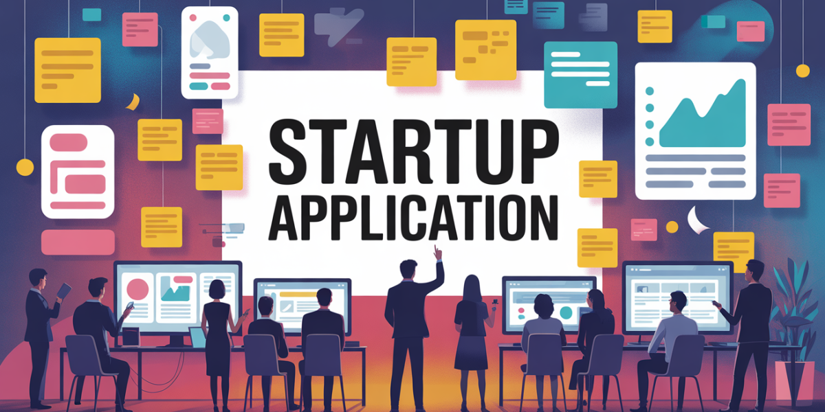 Illustration brainstorming Startup Application creation digitale