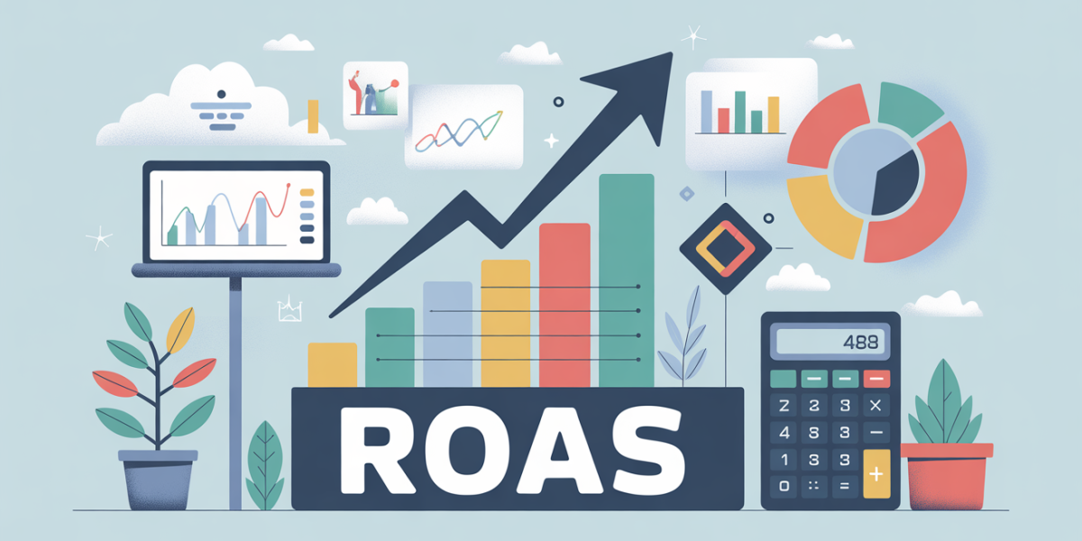 Illustration tableau de bord ROAS croissance marketing