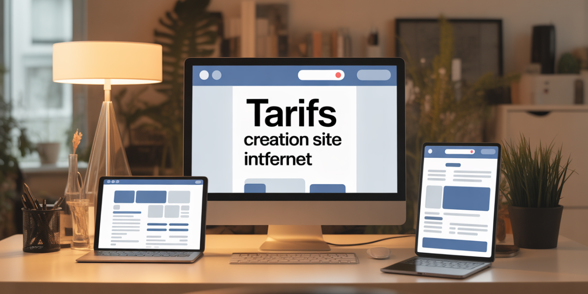 Visuel bureau moderne tarifs creation site internet