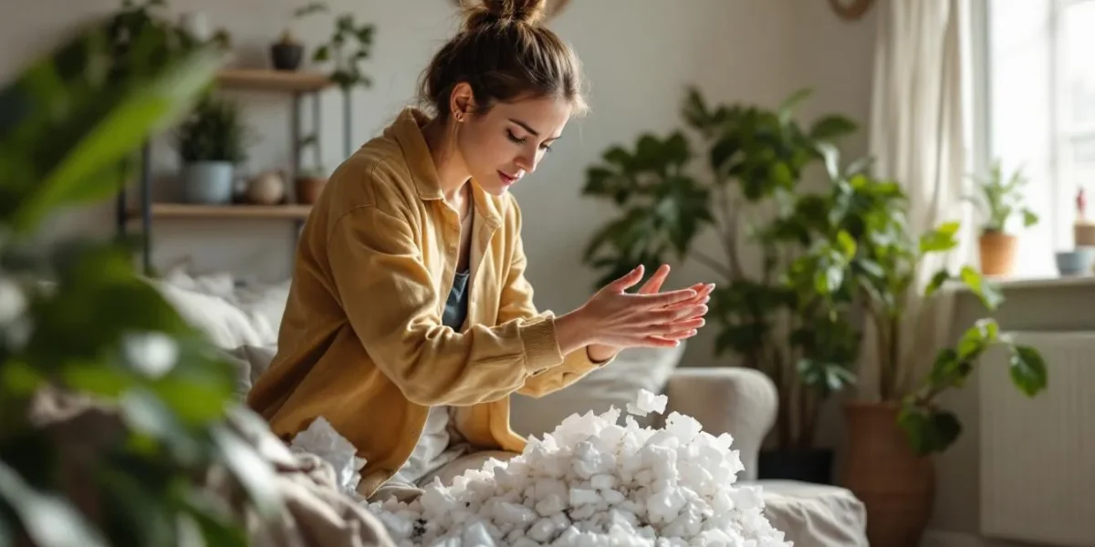 polystyrène recyclage : bacs de recyclage pour polystyrène avec éco-symbole