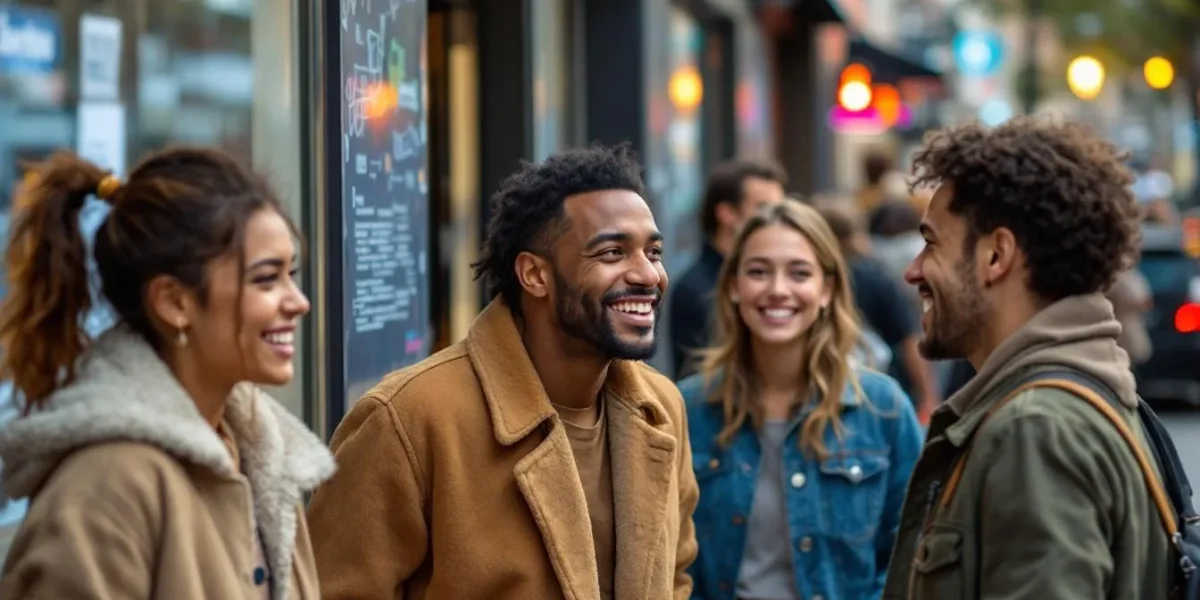 marketing alternatif : représentation créative d'une campagne de guérilla marketing en milieu urbain