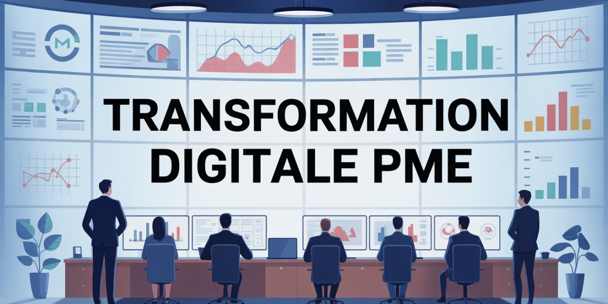 bureau moderne managers ecrans transformation digitale PME