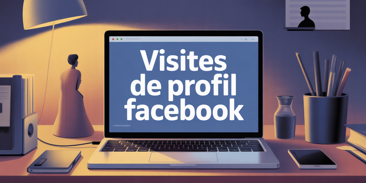 Illustration visites de profil Facebook et confidentialité