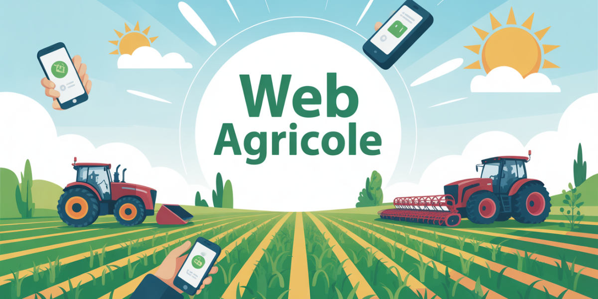 illustration web agricole champs connectes